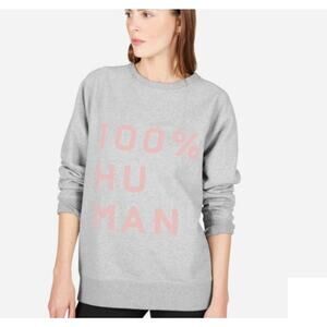 Everlane 100% Human French Terry Unisex Sweatshirt Top Gray XXXS NWT